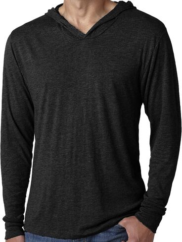 Men's Tri-blend Long Sleeve T-shirt Pullover Lightweight Hoodie in Saudi Arabia