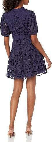 Shoshanna Women's Lina Eyelet Puff Sleeve Mini Dress in Saudi Arabia