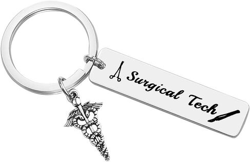Surgical Tech Keychain for Surgical Technologist Gift Personalized Surgery Tech Jewelry Gifts for Surgical Nurse Doctor Medical Student Graduation Gift Keyring in Saudi Arabia