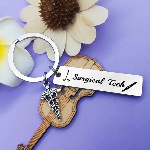 Surgical Tech Keychain for Surgical Technologist Gift Personalized Surgery Tech Jewelry Gifts for Surgical Nurse Doctor Medical Student Graduation Gift Keyring in Saudi Arabia