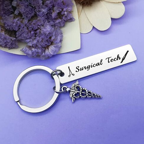 Surgical Tech Keychain for Surgical Technologist Gift Personalized Surgery Tech Jewelry Gifts for Surgical Nurse Doctor Medical Student Graduation Gift Keyring in Saudi Arabia