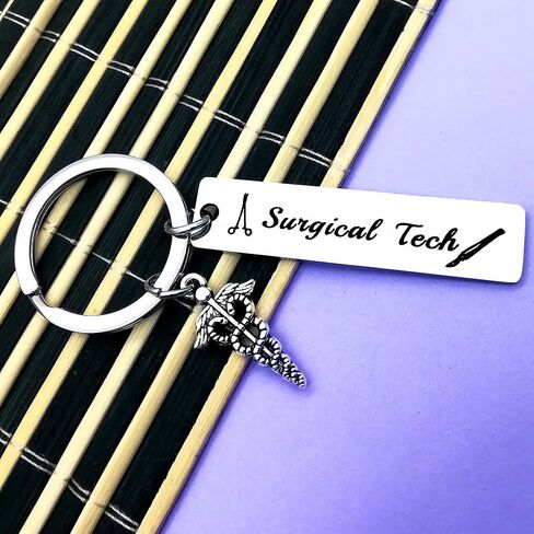 Surgical Tech Keychain for Surgical Technologist Gift Personalized Surgery Tech Jewelry Gifts for Surgical Nurse Doctor Medical Student Graduation Gift Keyring in Saudi Arabia