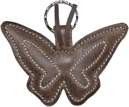 Hide & Drink, Leather Butterfly Keychain/Key Ring/Stuffed Animal/Nature Lover/Flying Insect, Handmade :: Bourbon Brown in Saudi Arabia