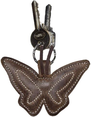 Hide & Drink, Leather Butterfly Keychain/Key Ring/Stuffed Animal/Nature Lover/Flying Insect, Handmade :: Bourbon Brown in Saudi Arabia