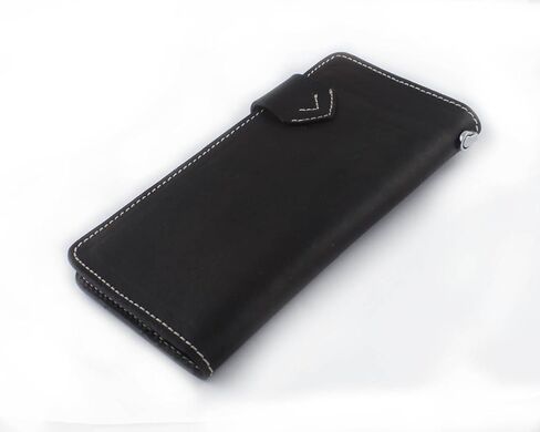 محفظة جلدية طويلة مصنوعة يدويا بتصميم راس رئيس راكبي الدراجات الامريكية الهندية مع سلسلة، بني، مقاس واحد, بني, One Size in Kuwait