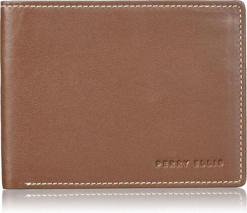 Perry Ellis Men's Portfolio Slim Bi-fold with Contrast Stitch RFID Wallet in Saudi Arabia