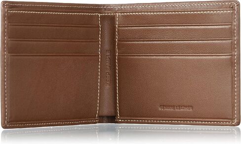 Perry Ellis Men's Portfolio Slim Bi-fold with Contrast Stitch RFID Wallet in Saudi Arabia