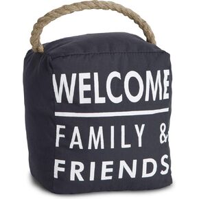 Pavilion Gift Company 72160 Welcome Door Stopper, 5 by 6-Inch, Black