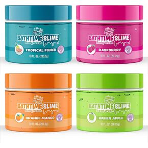 Tub Works™ Bath Slime Kids Body Wash, Variety 4 Pack | Gooey, Playful Texture with Fresh, Fruity Scents | Dermatologist Tested | Sensory Fun Bath Toys for Toddlers & Kids | Colorful Slime Kids Soap in Kuwait