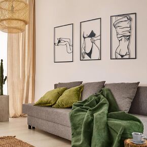 LEFTOVER 4 pcs Metal Wall Art Gold Wall Decor Minimalist Wall Art Bedroom above Bed Decor Bedroom Wall Decor Metal Wall Decor Living Room Minimalist Decor Gold Wall Art Black Metal Wall Decor
