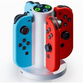 قاعدة شحن Joycon للتحكم في المفاتيح، ملحقات المحولات المتوافقة مع Switch Joycon، شاحن 4 في 1 مع سلك Micro-USB-HONCAM in Kuwait