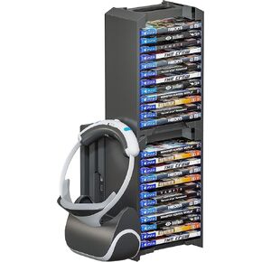 Skywin PS5 Game Holder and Video Game Storage Organizer - 36 CD Storage Disk Tower for PS5 DVD Storage