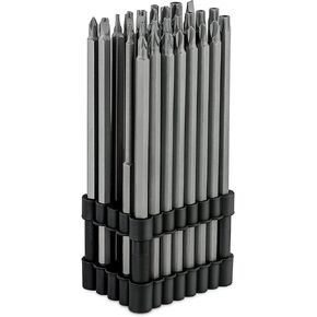 NEIKO 10224A 1/4" Extra Long Security Bit Set, 32 Piece Screwdriver Bit For Drill, S2 Steel 6" Long Torx Bit Set, Tamper Proof Bit Set, Torx, PoziDriv, Spanner, Tri-Wing, Security Power Bit