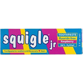 Squigle Jr Toothpaste (for Infants, Toddlers), Travel Toothpaste, Prevents Cavities, Canker Sores, Chapped Lips. Soothes, Protects Dry Mouths. Stops Tooth Sensitivity, No SLS - 2 Pack