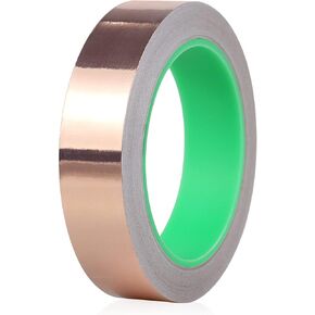 Copper Foil Tape 3 Pack (1inch 1/2inch 1/4inch x 66ft) with Conductive Adhesive for Electrical Repairs, Guitar or EMI Shielding, Stained Glass, Paper Circuits, BOMEI PACK