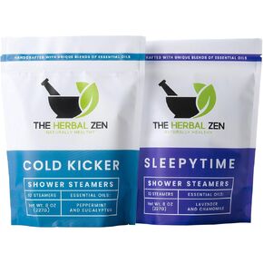 Get Well Aromatherapy Shower Steamers Gift Set by The Herbal Zen (2 Packs of 10 tablets) - Aromatherapy Shower Bombs - Relaxation Gift for Women and Men - Shower Steamers for Women