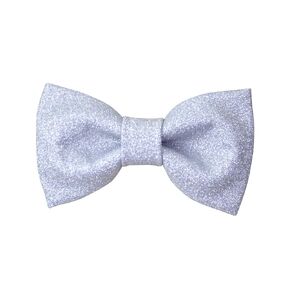 Men's Plain Color Pre-tied Bow Tie and Pocket Square Set | Glitter Sparkling for Formal Wedding Party Christmas | CK Bow (Silver)