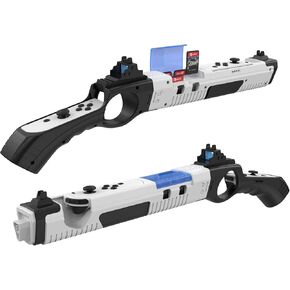 CODOGOY Shooting Game Gun Controller Compatible with Switch/Switch OLED Joy-Con, Hand Grip Motion Controller for Nintendo Switch Shooter Hunting Games (Blue + Red)