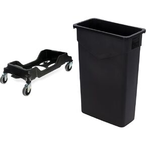 Carlisle FoodService Products TrimLine Plastic Dolly, 15-23 Gallons, Black