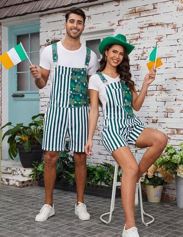 Yuanbang American Flag Overalls Bib Denim Shorts Jean Romper Casual Workout Summer Adjustable Strap Jumpsuit for Men Women in Kuwait
