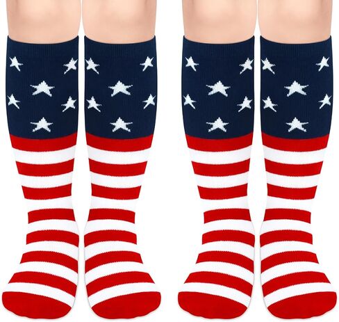 Sarfel Kids Soccer Socks Toddler Soccer Socks Girls Boys Soccer Socks Kids Tube Socks with Stripes Toddler Knee High Socks in Kuwait
