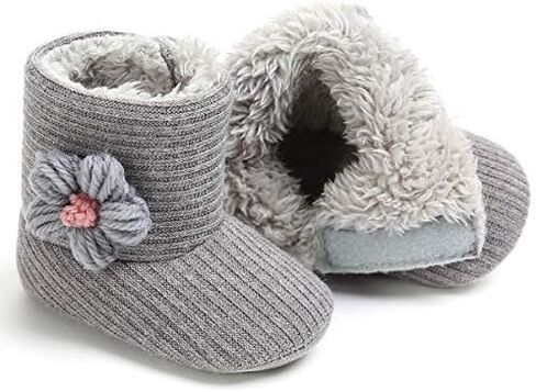 LIVEBOX Prewalker Toddler Boots Premium Soft Anti-Slip Sole Warm Winter Boots for Infant Baby Girls in Kuwait