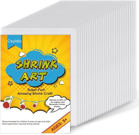 Csyidio 20 Pieces Shrink Plastic Sheets Sanded Shrink Sheets Shrink Films Papers for Making Kids’ Creative Craft (8 x 11.4 inches / 20 x 29cm) in Kuwait