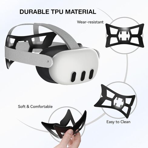 APEXINNO VR Head Strap Cushion Pad for Quest 3 Headset Accessories, TPU Bracket for Quest 3 Original Head Strap, Brace for The Back of The Head Head-Strap in Saudi Arabia