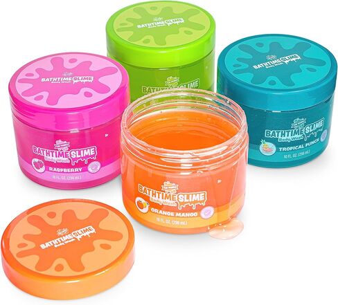 Tub Works™ Bath Slime Kids Body Wash, Variety 4 Pack | Gooey, Playful Texture with Fresh, Fruity Scents | Dermatologist Tested | Sensory Fun Bath Toys for Toddlers & Kids | Colorful Slime Kids Soap in Kuwait