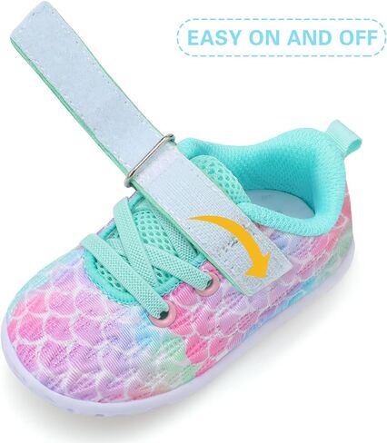 FEETCITY Baby Sneakers Boys Girls Infant Shoes First Walking Shoes Newborn Crib Shoes Toddler Slip On Shoes in Kuwait