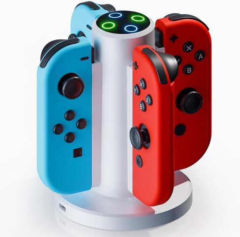 Joycon Charging Dock for Switch Controller, Switch Accessories Compatible Switch Joycon,4 in 1 Charger with a Micro-USB Cord-HONCAM in Kuwait