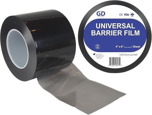 شريط حاجز للأسنان من جينكو، 1200 ورقة، مقاس 4 بوصة × 6 بوصة، شريط لاصق سميك واقٍ من البولي إيثيلين القابل للتصرف (وردي) in Kuwait