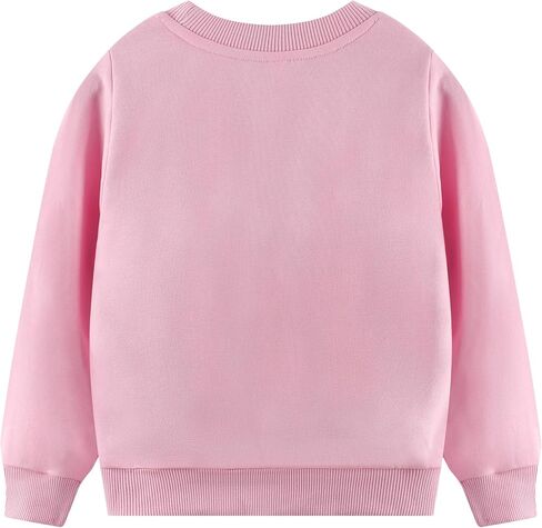 Little Girls Sweatshirts Cotton Long Sleeve Crewneck Pullover Toddler Kids Winter Warm Shirt Sweater Tops 2t-8t in Kuwait