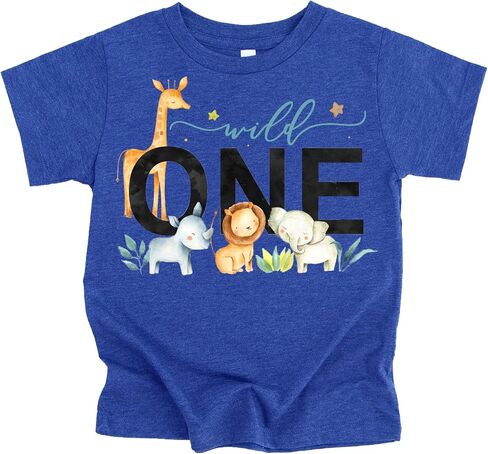 Wild One Boys 1st Birthday Safari Animal Themed T-Shirts and Raglans for Baby Boys in Saudi Arabia