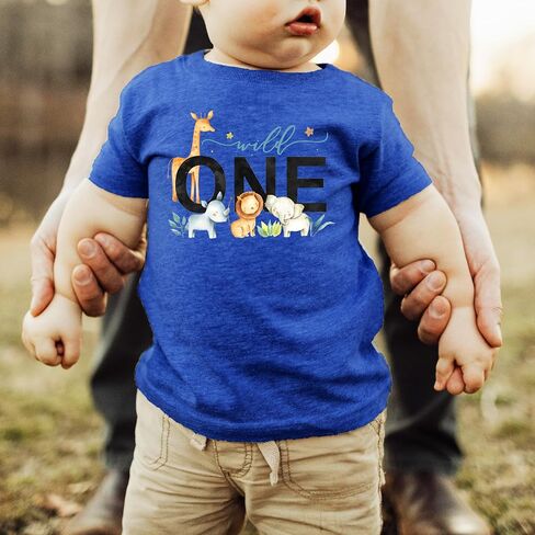 Wild One Boys 1st Birthday Safari Animal Themed T-Shirts and Raglans for Baby Boys in Saudi Arabia