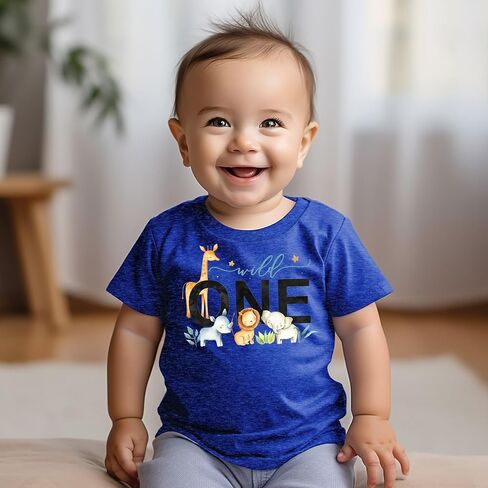 Wild One Boys 1st Birthday Safari Animal Themed T-Shirts and Raglans for Baby Boys in Saudi Arabia