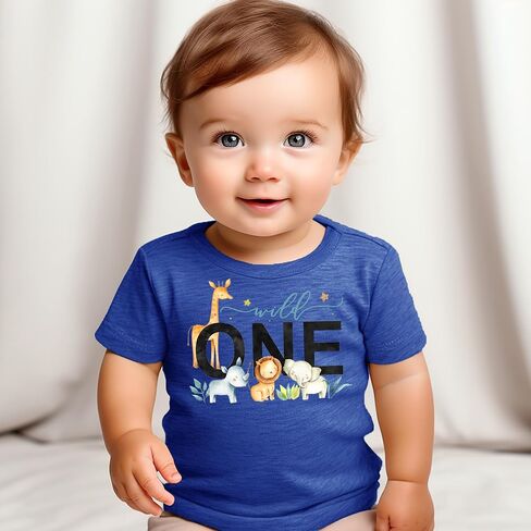 Wild One Boys 1st Birthday Safari Animal Themed T-Shirts and Raglans for Baby Boys in Saudi Arabia