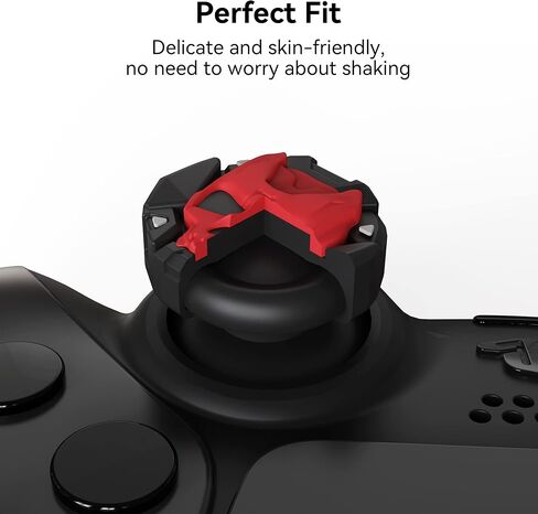 قبعات GeekShare Thumb Grip لعصا التحكم على سطح البخار، مجموعة غطاء أعواد الإبهام المصنوعة من السيليكون الناعم المضادة للانزلاق متوافقة مع سطح البخار فقط - زوجان/4 قطع (أسود وأحمر) in Saudi Arabia