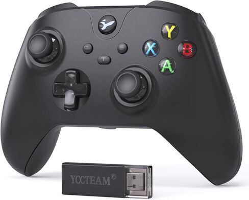 YCCSKY Wired Controller for Xbox One/Xbox Series X|S,Pc Game Controller Compatible with Windows 11/10/8/7,Gamepad with Audio Jack and Dual-Vibration Turbo (Black - Wireless) in Saudi Arabia