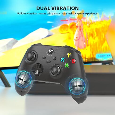 YCCSKY Wired Controller for Xbox One/Xbox Series X|S,Pc Game Controller Compatible with Windows 11/10/8/7,Gamepad with Audio Jack and Dual-Vibration Turbo (Black - Wireless) in Saudi Arabia