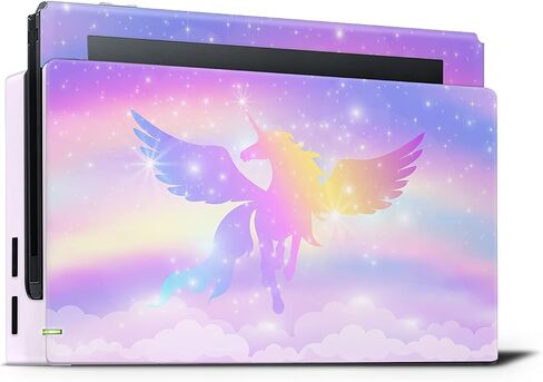 TACKY DESIGN Clouds Skin Compatible with Nintendo Switch Skins Decal, Stickers Blue Pastel Starry Sky Vinyl 3M Moon Full wrap Cover in Kuwait