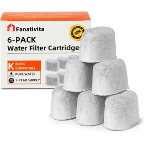 12 Pack Keurig Filter Replacement by Fanativita, Water Filter Cartridges, Fit All Keurig Coffee Makers