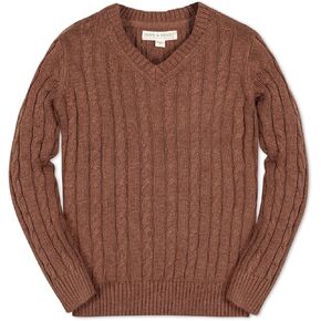 Hope & Henry Boys' Long Sleeve Fine Gauge V-Neck Sweater in Kuwait