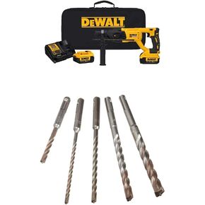 DEWALT 20V MAX* XR Rotary Hammer Drill Kit, D-Handle, 1-Inch (DCH133M2)