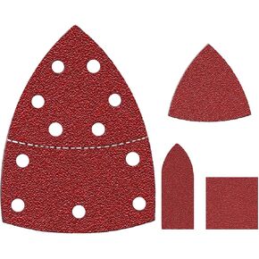 160pcs Mouse Sander Sandpaper for Mouse Sander, Detail Sander Sandpaper Sanding Sheets, Mouse Sander Pads Sanding Paper 60 120 180 240 Grit for Detail Sander, Finger Sander -FSM16