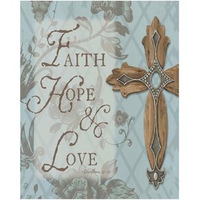 "10 Commandments"- Wall Art Print- 8 x 10"- Distressed Wood Replica Print-Ready to Frame. Home Decor, Office Decor, Biblical-Church Wall Art. Great Christian Gift.