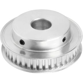 Rebower Timing Pulley Aluminium Synchronous Wheels [for 3D Printer 10mm Width Belts, CNC Machines] - 40 Teeth 20mm Bore/Silver Tone/1 Pcs