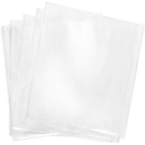 اكياس تغليف تنكمش، 100 قطعة 14 × 20 انش شفافة من بلاستيك PVC تنكمش بالحرارة لتغليف سلال الهدايا والاحذية والبرطمانات والمشاريع المنزلية