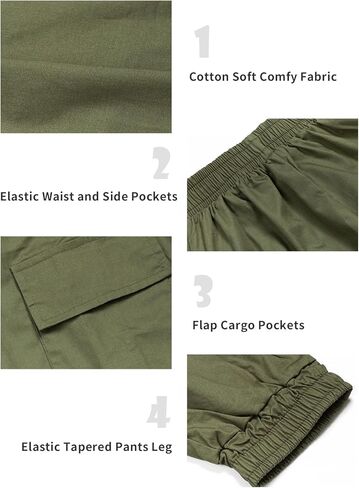 Rolanko Girls Cotton Jogger Cargo Pants for Kids Loose Street Hip Hop Dance in Kuwait