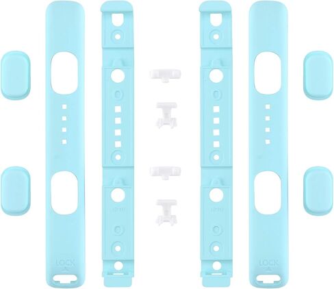 eXtremeRate Replacement Blue Shell for Nintendo Switch & Switch OLED Joycon Strap, Custom Joy-Con Wrist Strap Housing Buttons for Nintendo Switch & Switch OLED Model (2 Pack) in Kuwait